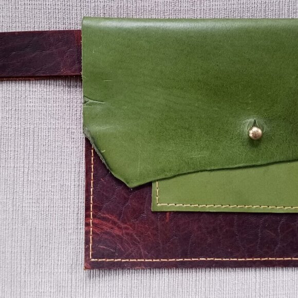 Handmade Don Rawzi Leather Wristlet Purse - Made in Maryland, USA - Picture 4 of 8